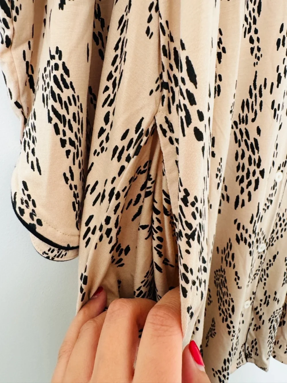 State of Day Animal Print Notch Collar Sleepshirt, Size 3X - NWT